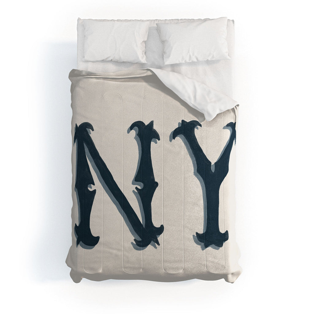 DENY Designs yonkers ny cream Comforter