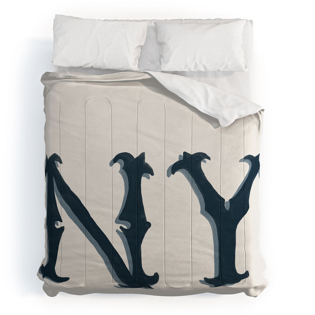 DENY Designs yonkers ny cream Comforter