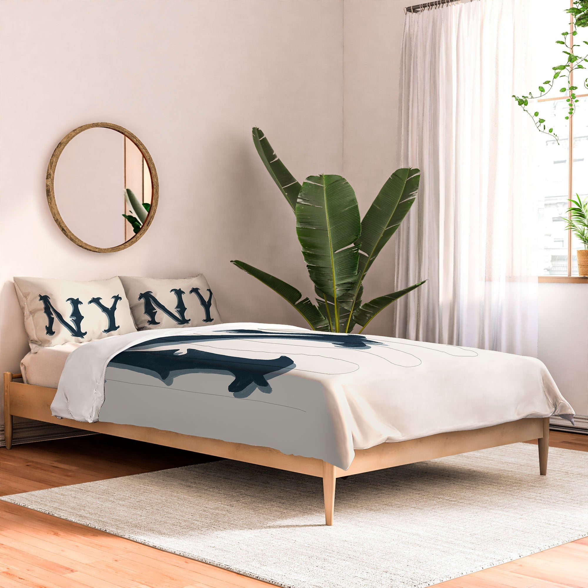 DENY Designs yonkers ny cream Comforter