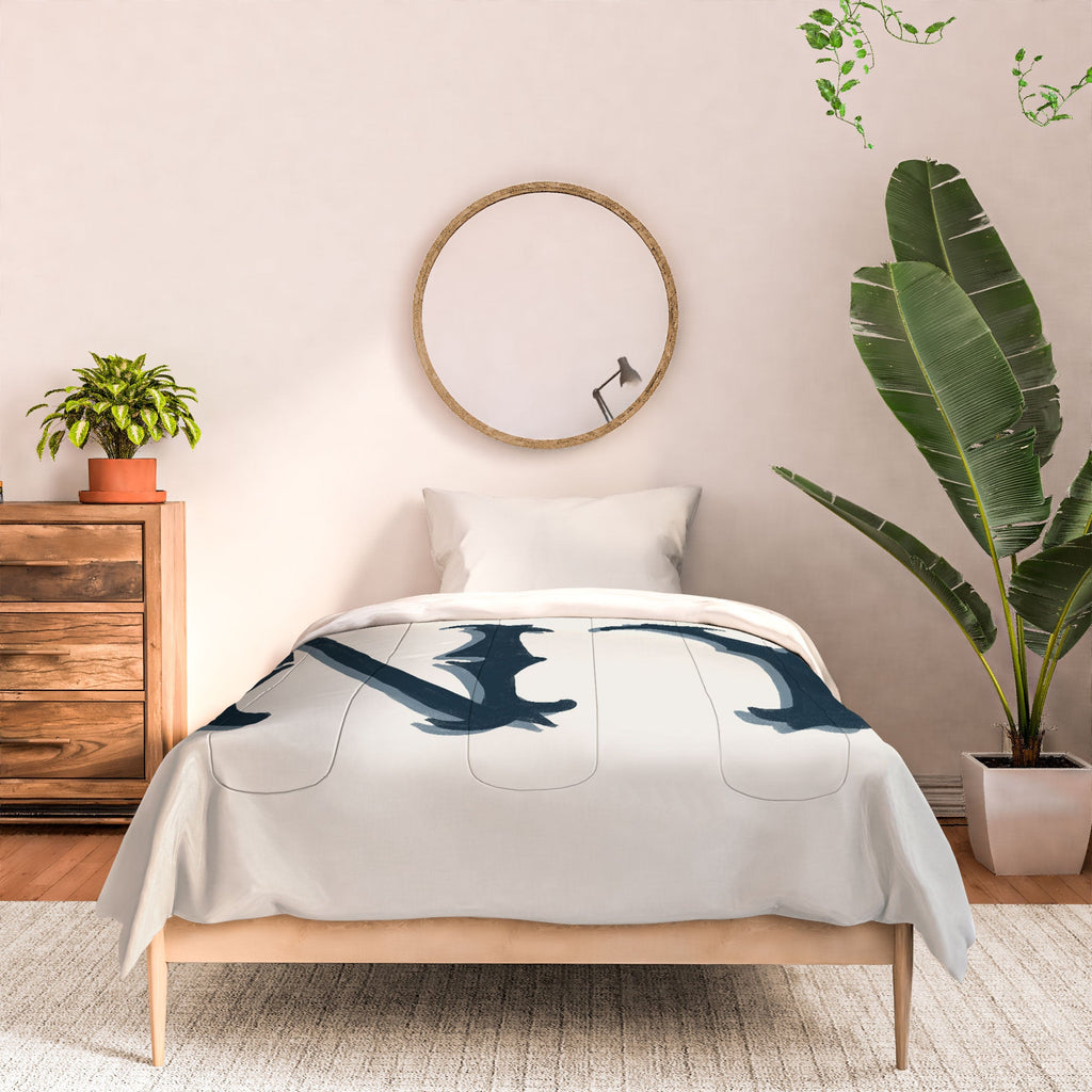 DENY Designs yonkers ny cream Comforter