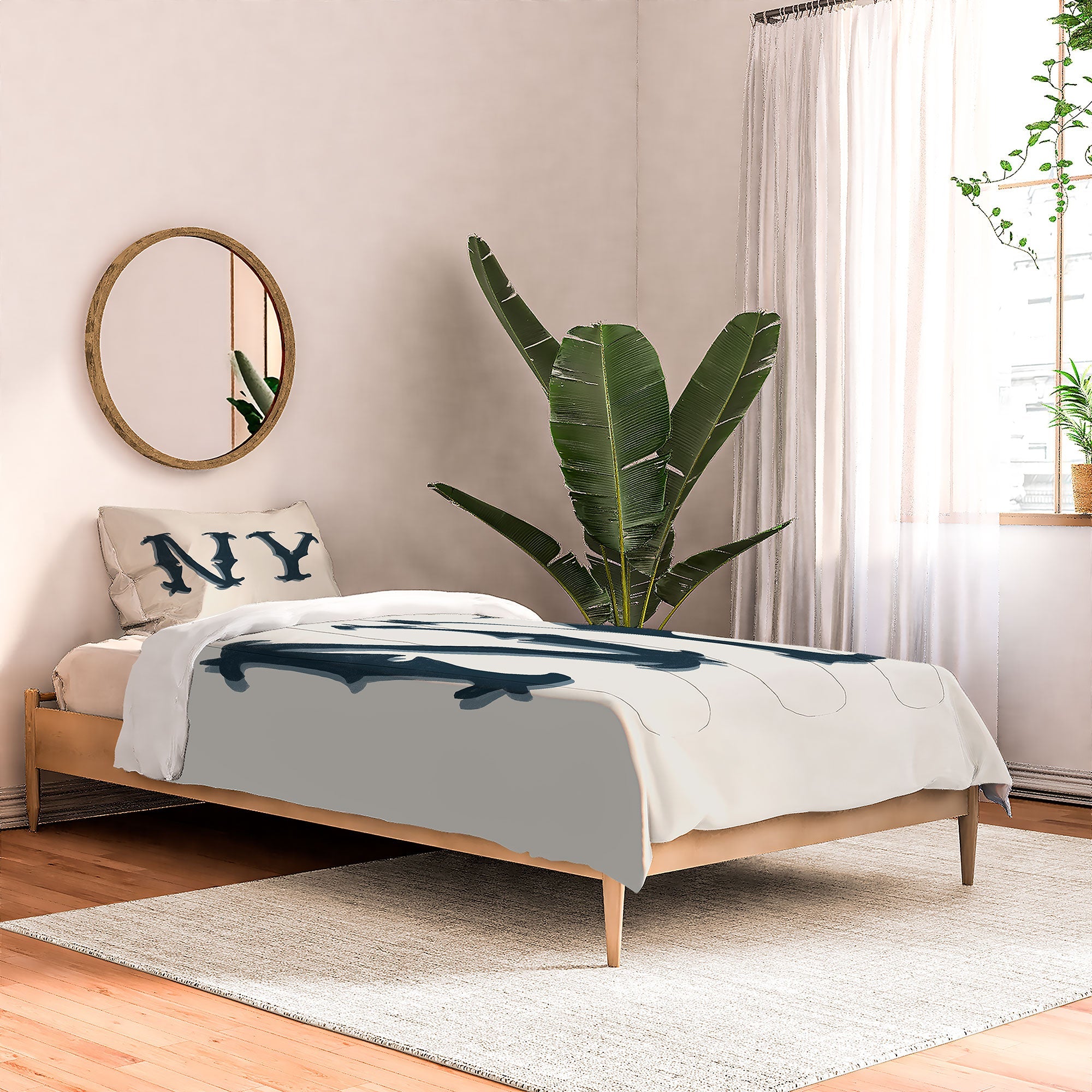 DENY Designs yonkers ny cream Comforter