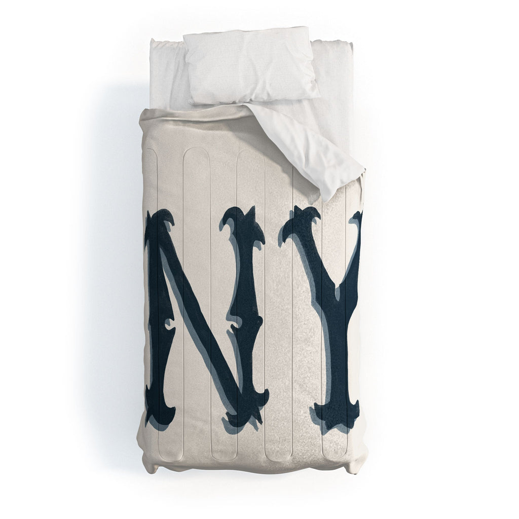 DENY Designs yonkers ny cream Comforter