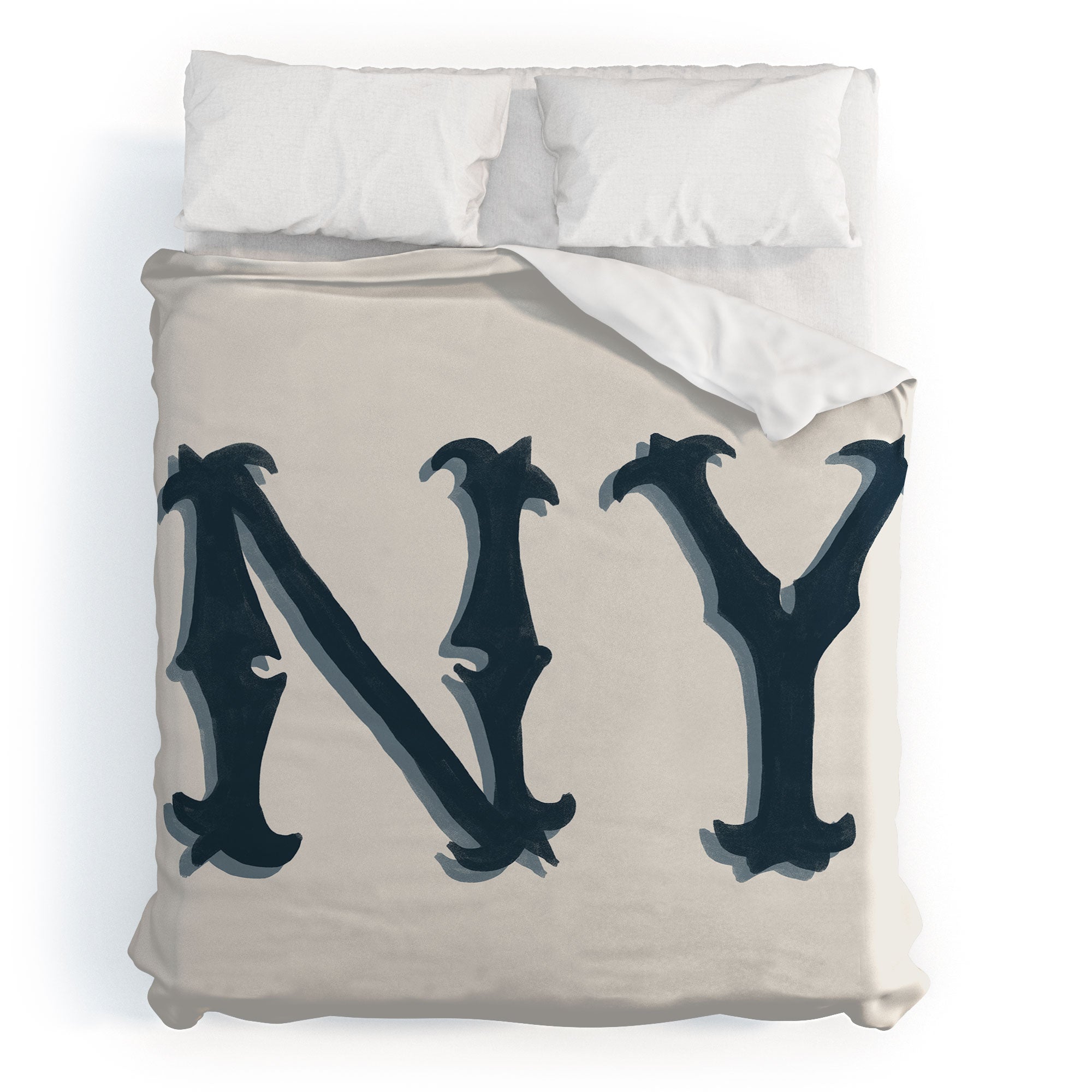 DENY Designs yonkers ny cream Duvet Cover