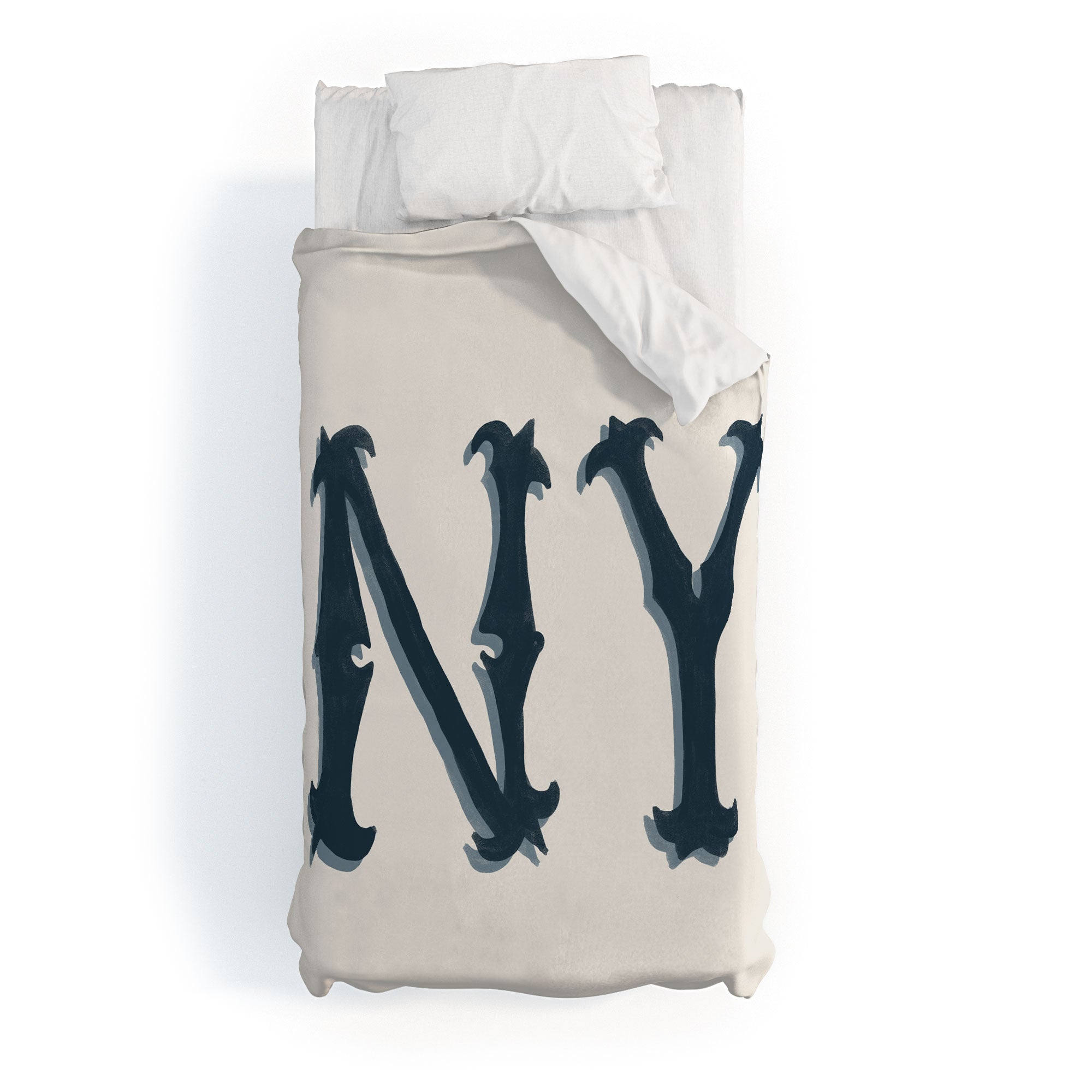 DENY Designs yonkers ny cream Duvet Cover