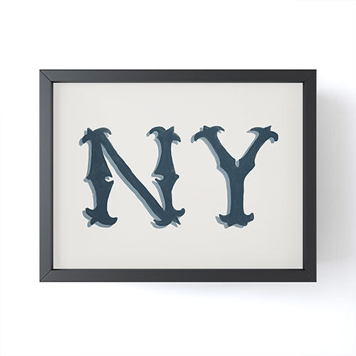 DENY Designs yonkers ny cream Framed Mini Art Print