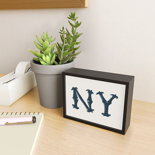 DENY Designs yonkers ny cream Framed Mini Art Print