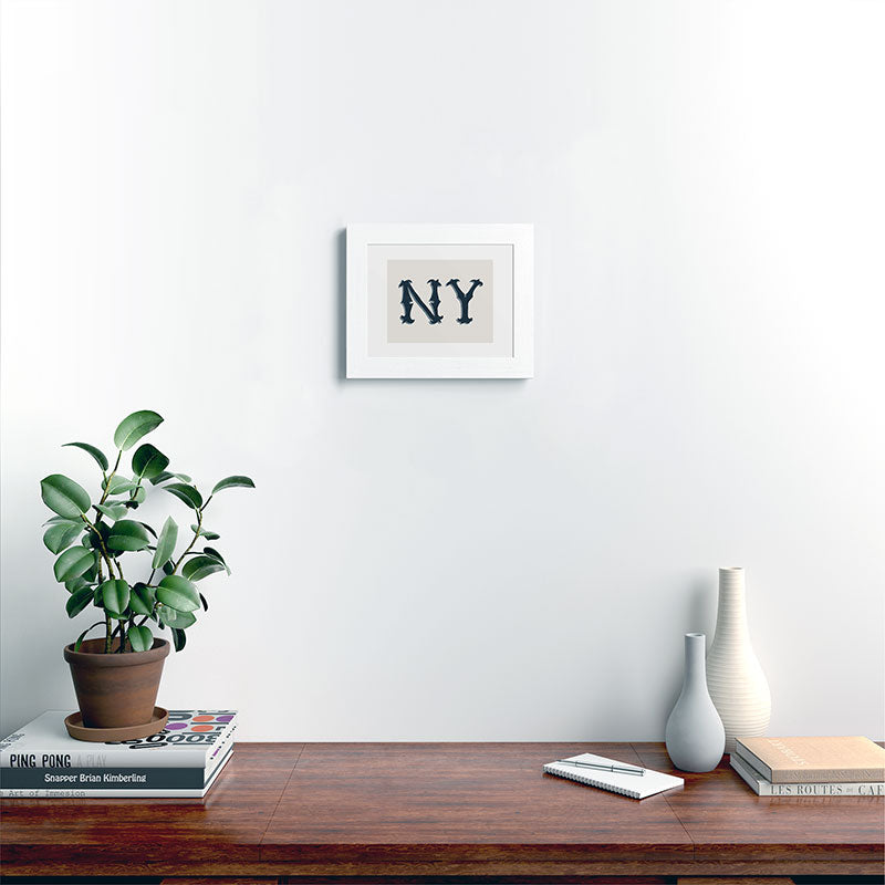 DENY Designs yonkers ny cream Framed Art Print