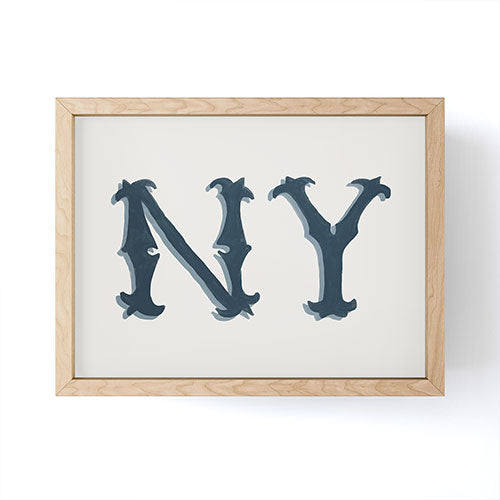 DENY Designs yonkers ny cream Framed Mini Art Print