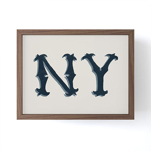 DENY Designs yonkers ny cream Framed Mini Art Print