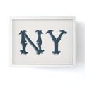 DENY Designs yonkers ny cream Framed Mini Art Print