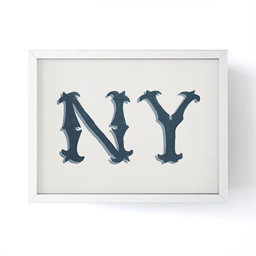 DENY Designs yonkers ny cream Framed Mini Art Print