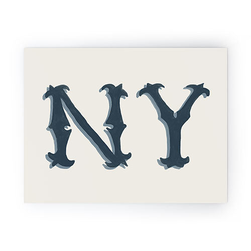 DENY Designs yonkers ny cream Mini Art Print