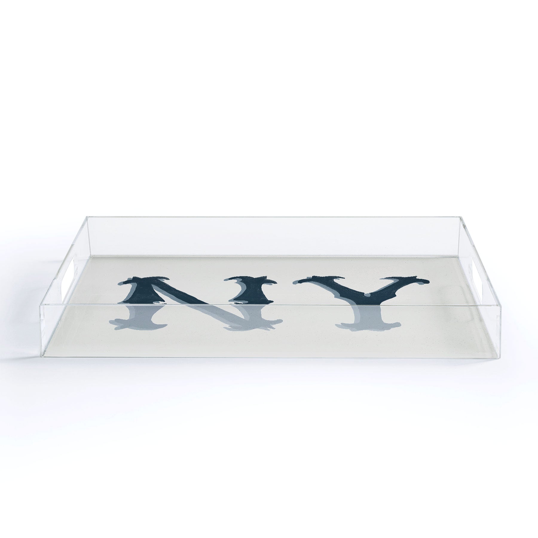 DENY Designs yonkers ny cream Acrylic Tray