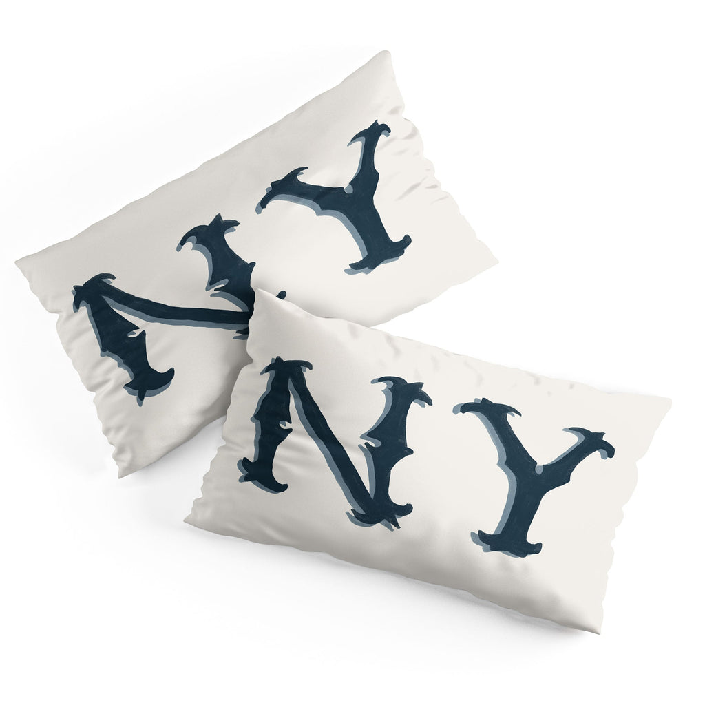 DENY Designs yonkers ny cream Pillow Shams