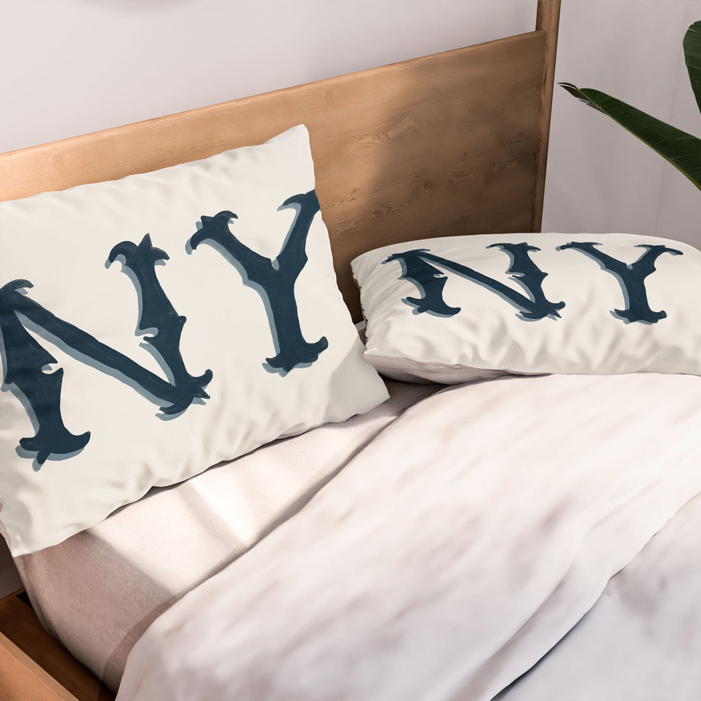 DENY Designs yonkers ny cream Pillow Shams