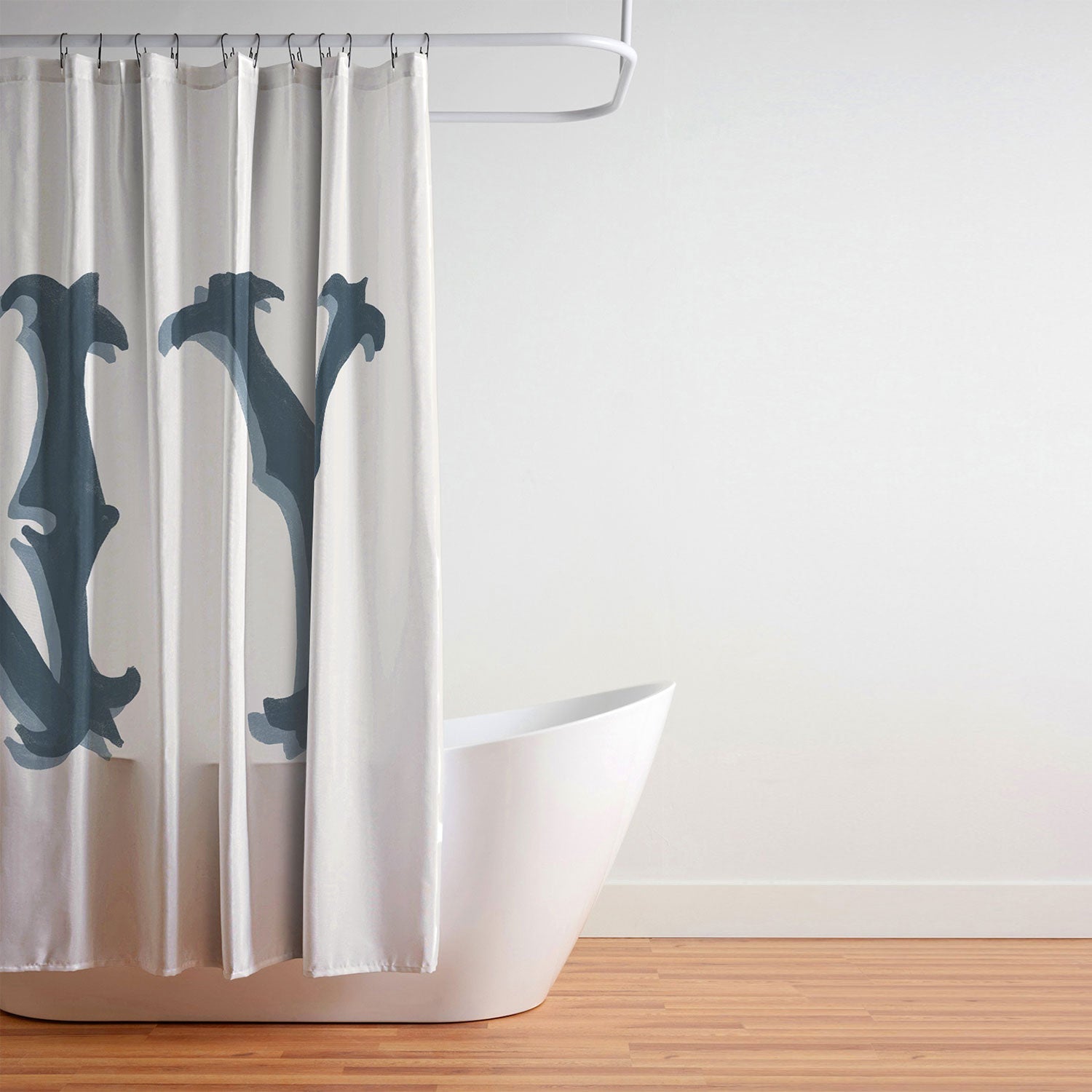 DENY Designs yonkers ny cream Shower Curtain