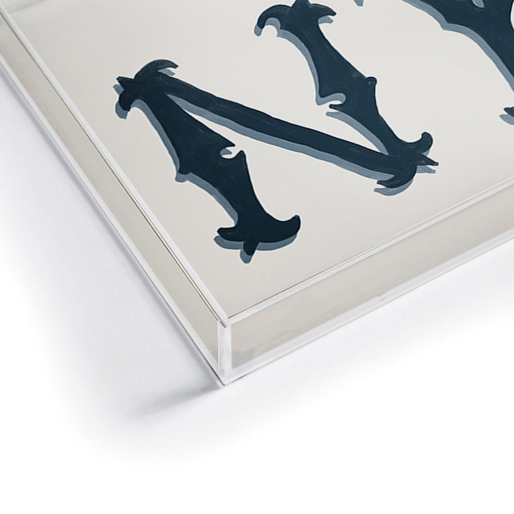 DENY Designs yonkers ny cream Acrylic Tray