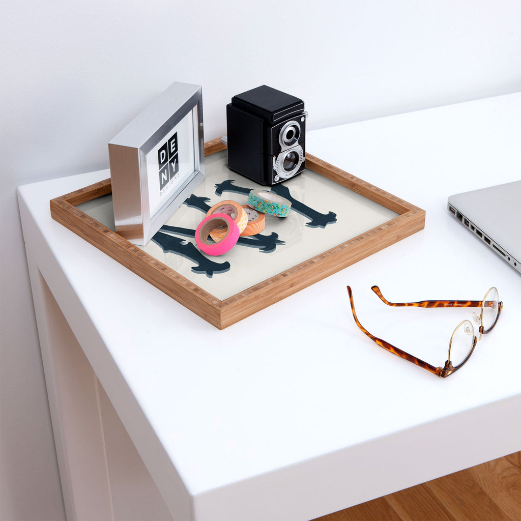 DENY Designs yonkers ny cream Square Tray