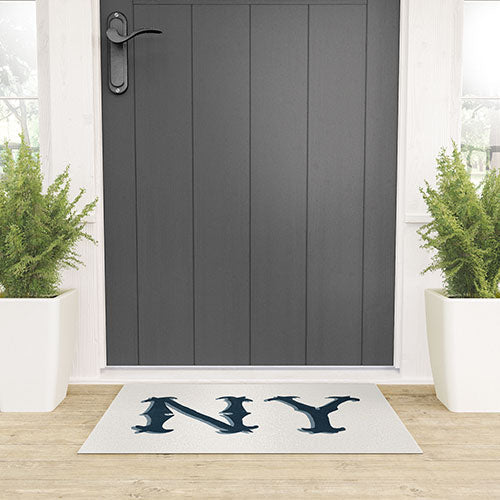 DENY Designs yonkers ny cream Welcome Mat