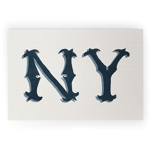 DENY Designs yonkers ny cream Welcome Mat