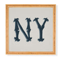 DENY Designs yonkers ny cream Framed Wall Art
