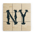DENY Designs yonkers ny cream Wood Wall Mural