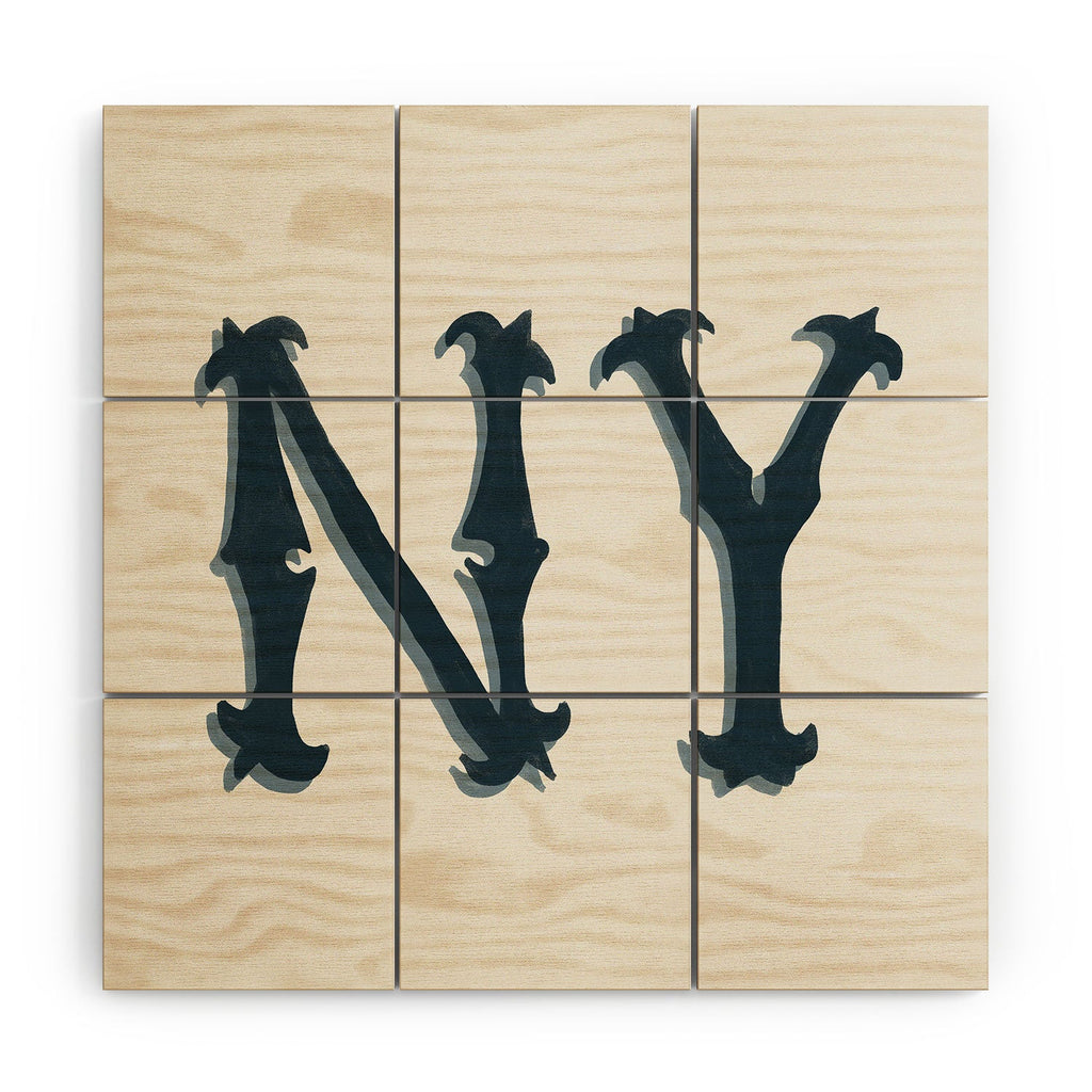 DENY Designs yonkers ny cream Wood Wall Mural