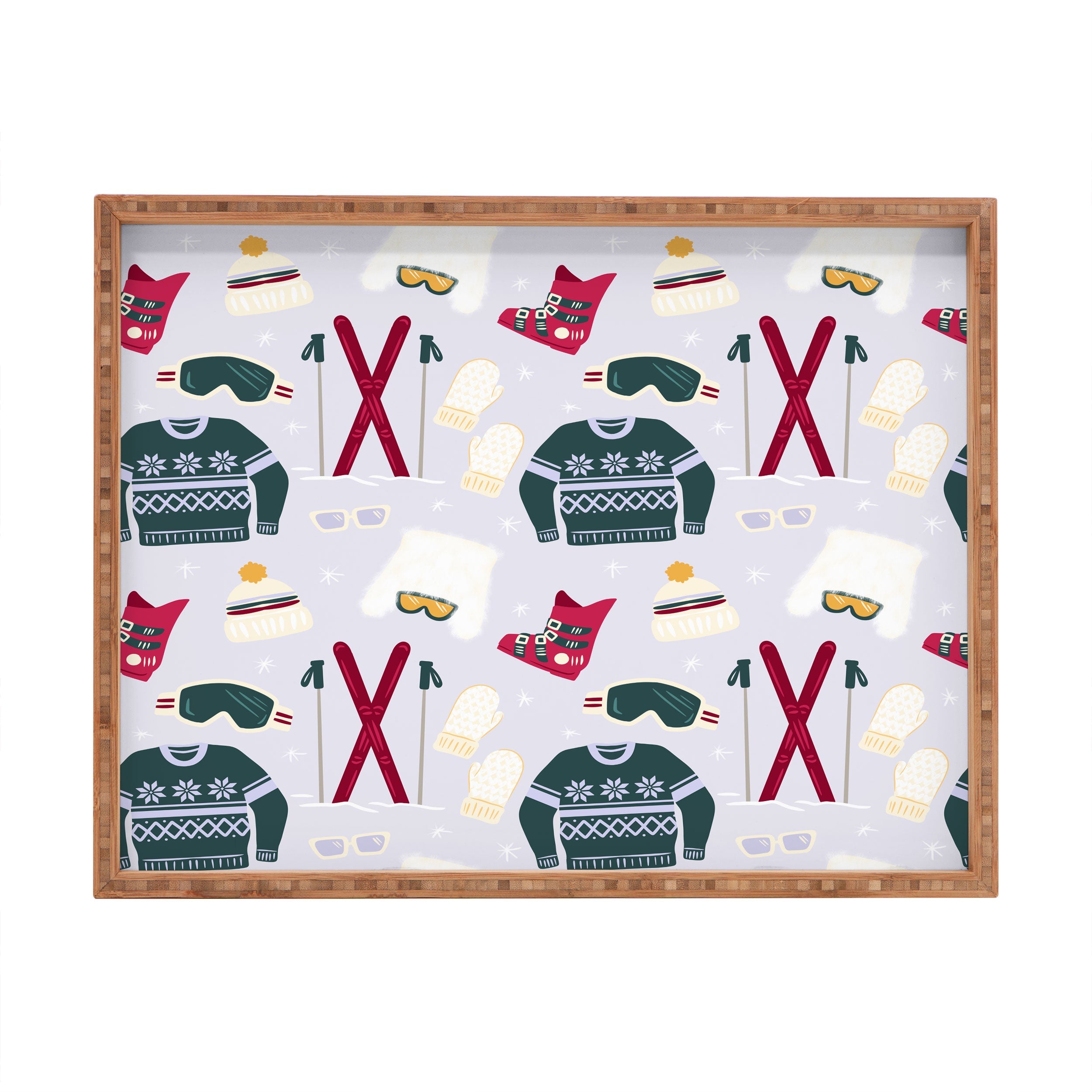 Design by Spark Apres Ski Style Rectangular Tray