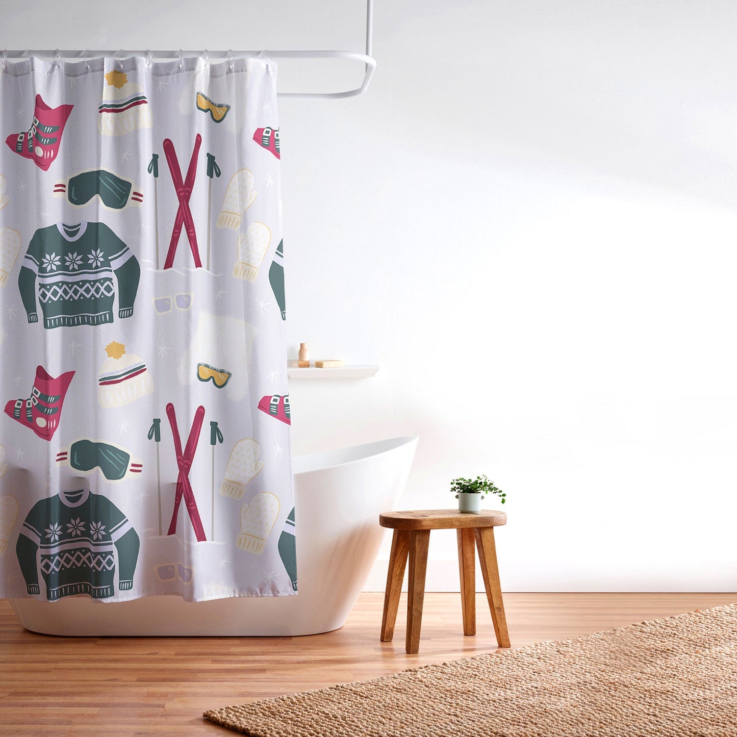 Design by Spark Apres Ski Style Shower Curtain
