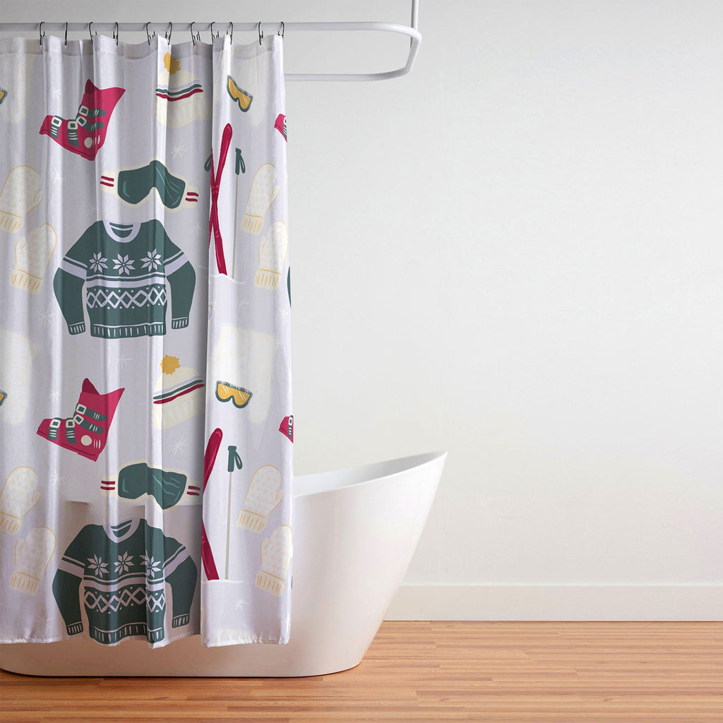 Design by Spark Apres Ski Style Shower Curtain