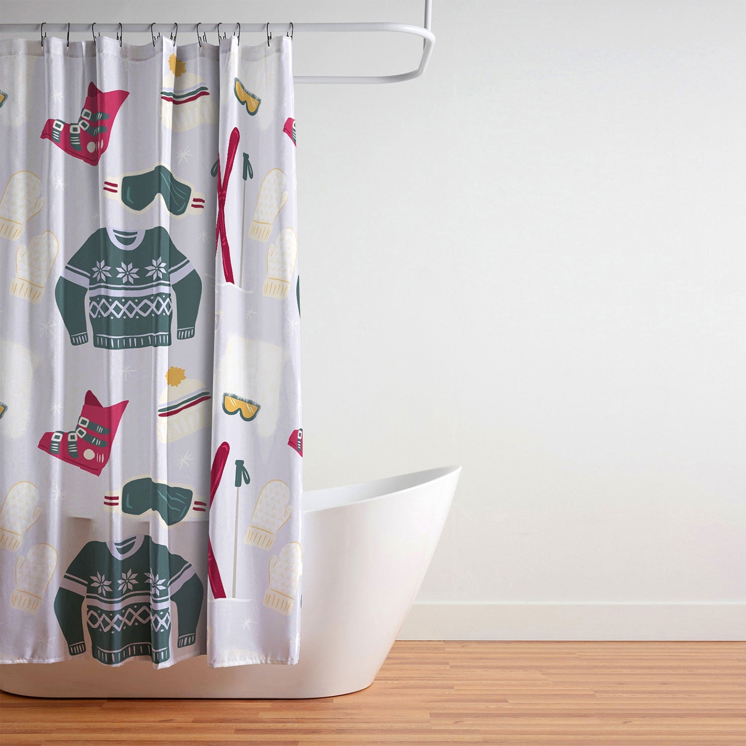 Design by Spark Apres Ski Style Shower Curtain