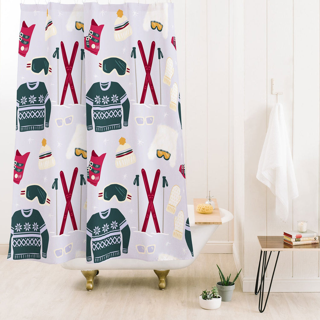 Design by Spark Apres Ski Style Shower Curtain