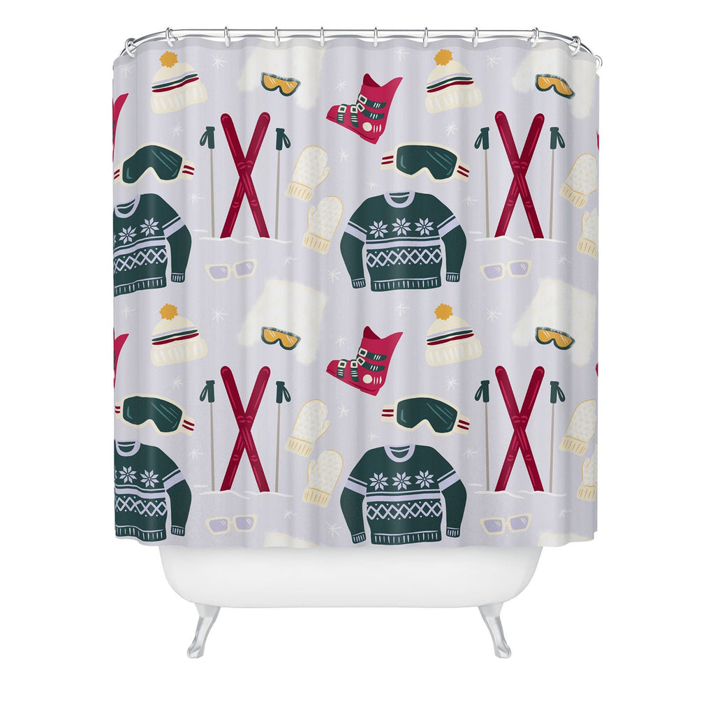 Design by Spark Apres Ski Style Shower Curtain