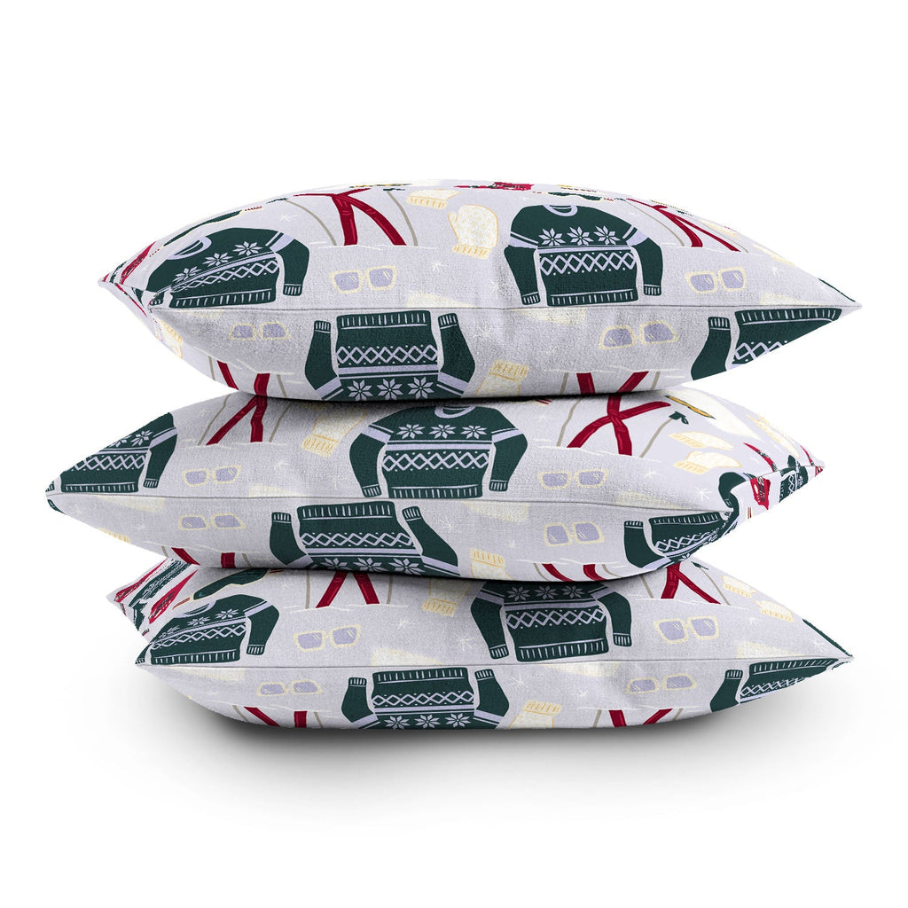 Design by Spark Apres Ski Style Outdoor Throw Pillow