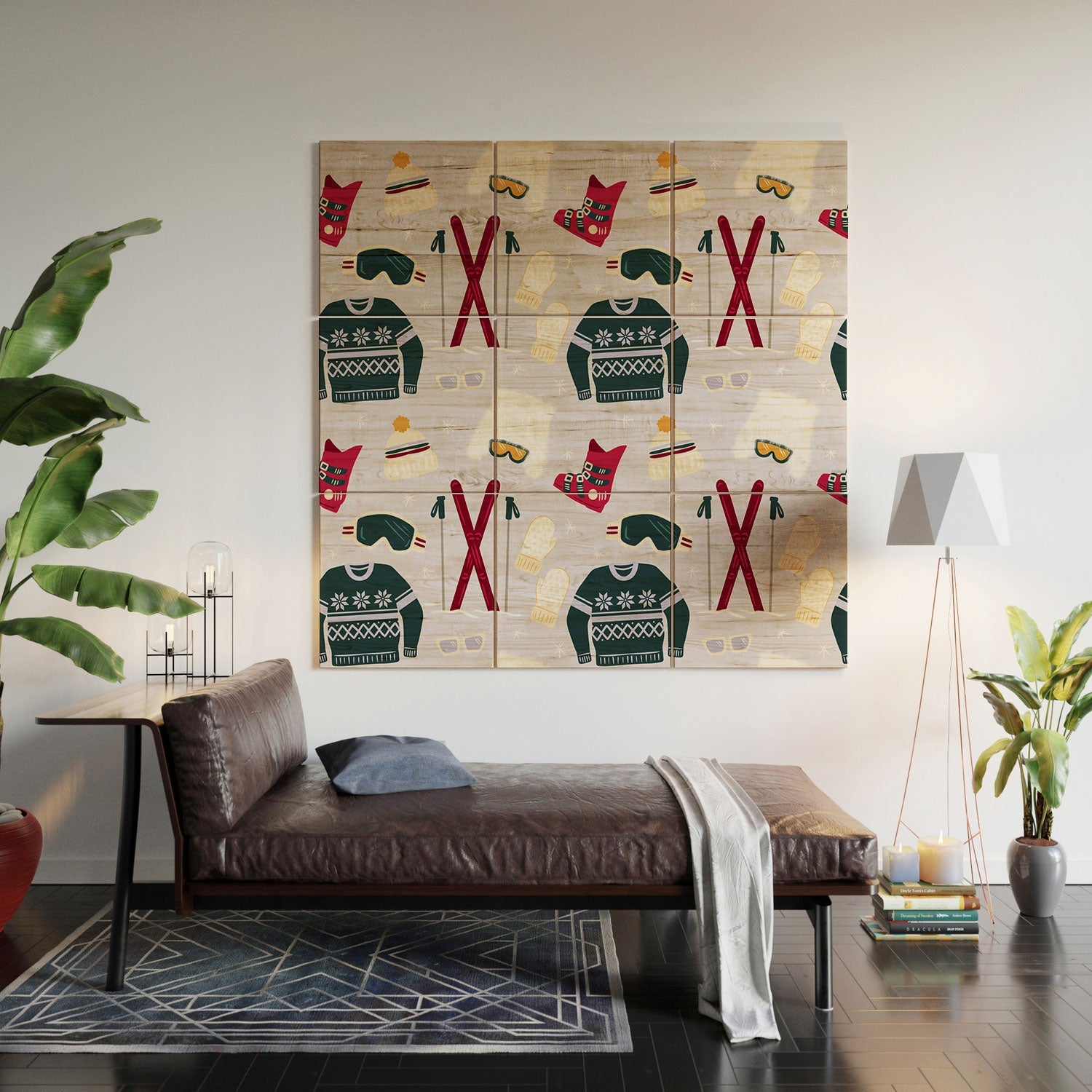 Design by Spark Apres Ski Style Wood Wall Mural