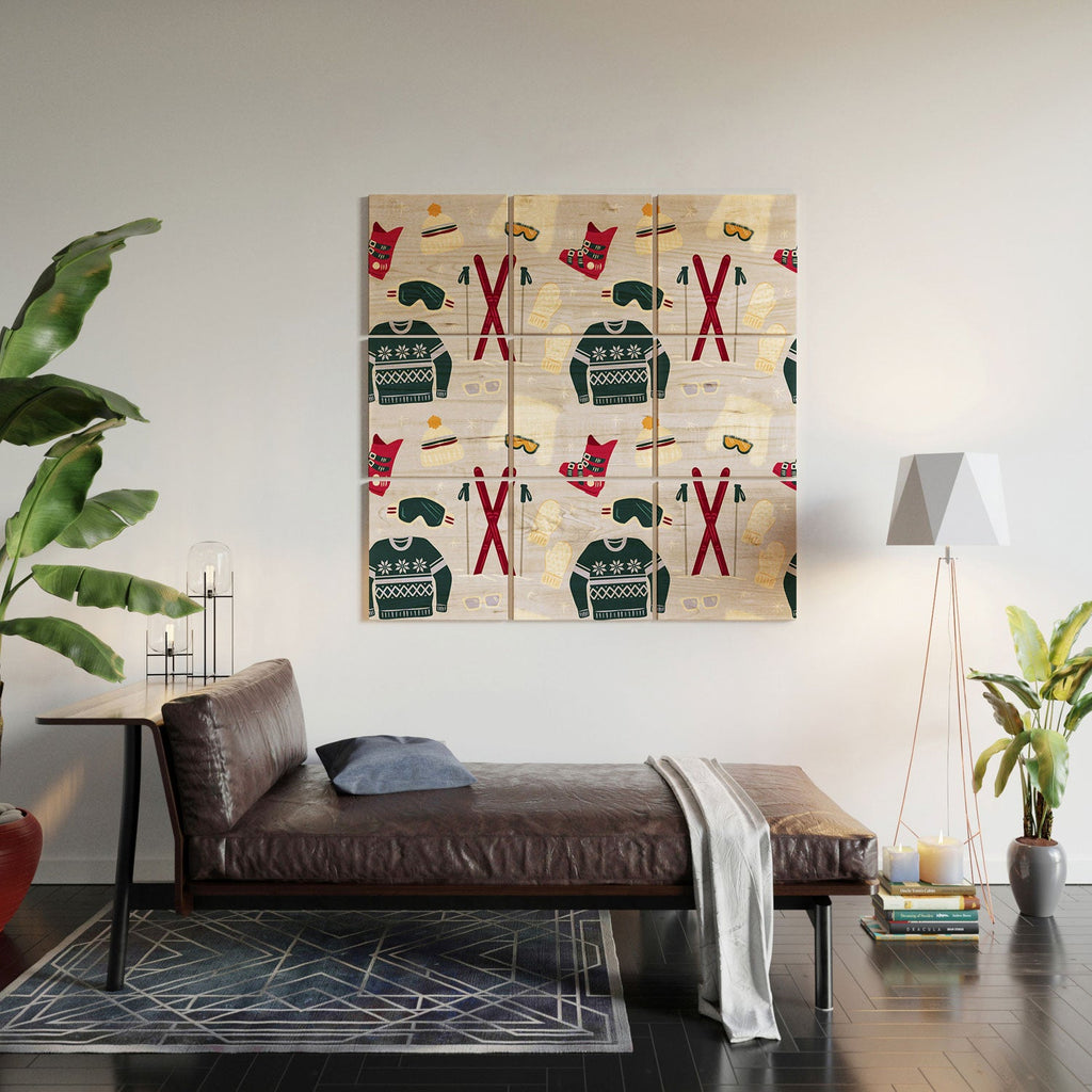 Design by Spark Apres Ski Style Wood Wall Mural