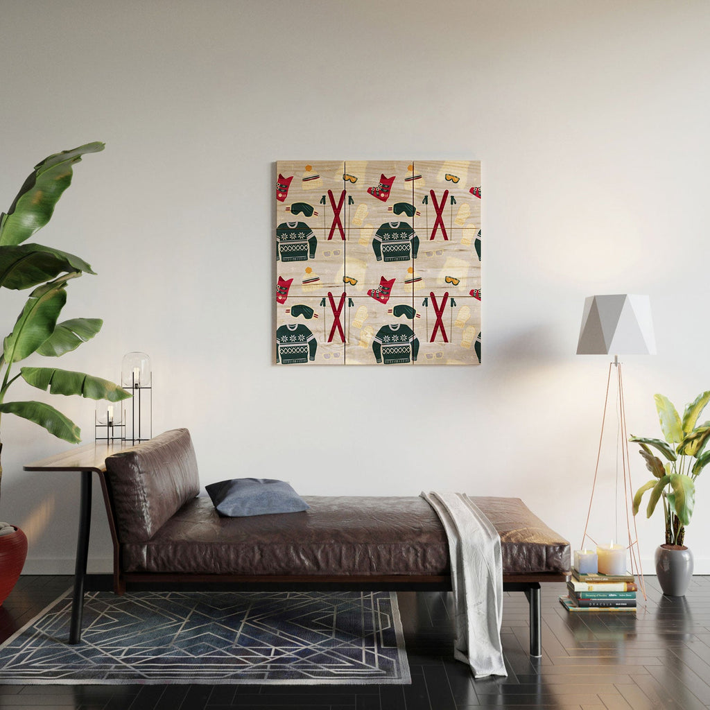 Design by Spark Apres Ski Style Wood Wall Mural