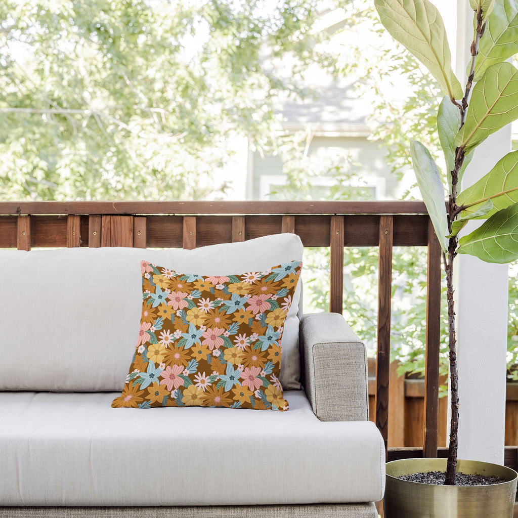 Design by Spark Blooming Harmony Outdoor Throw Pillow