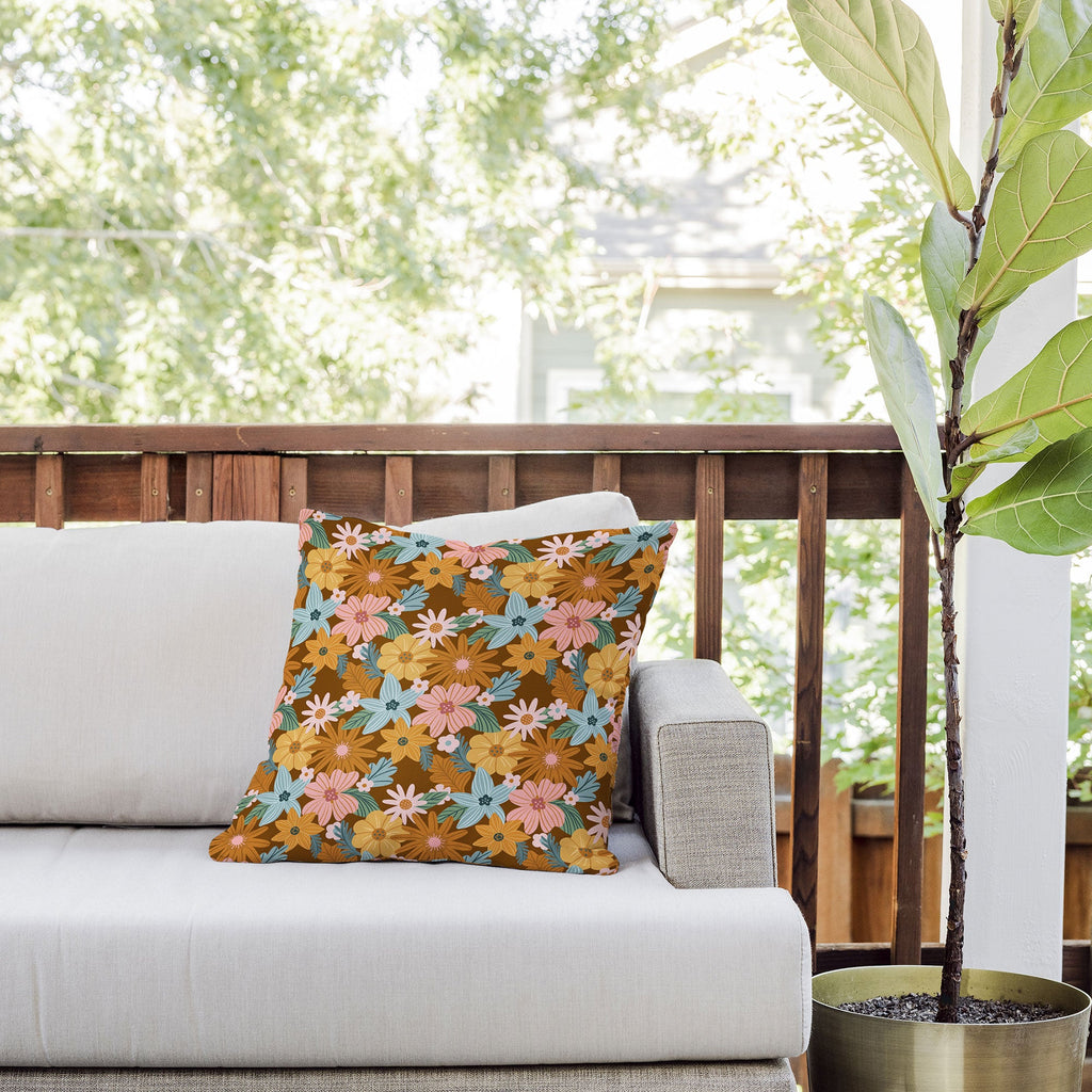Design by Spark Blooming Harmony Outdoor Throw Pillow