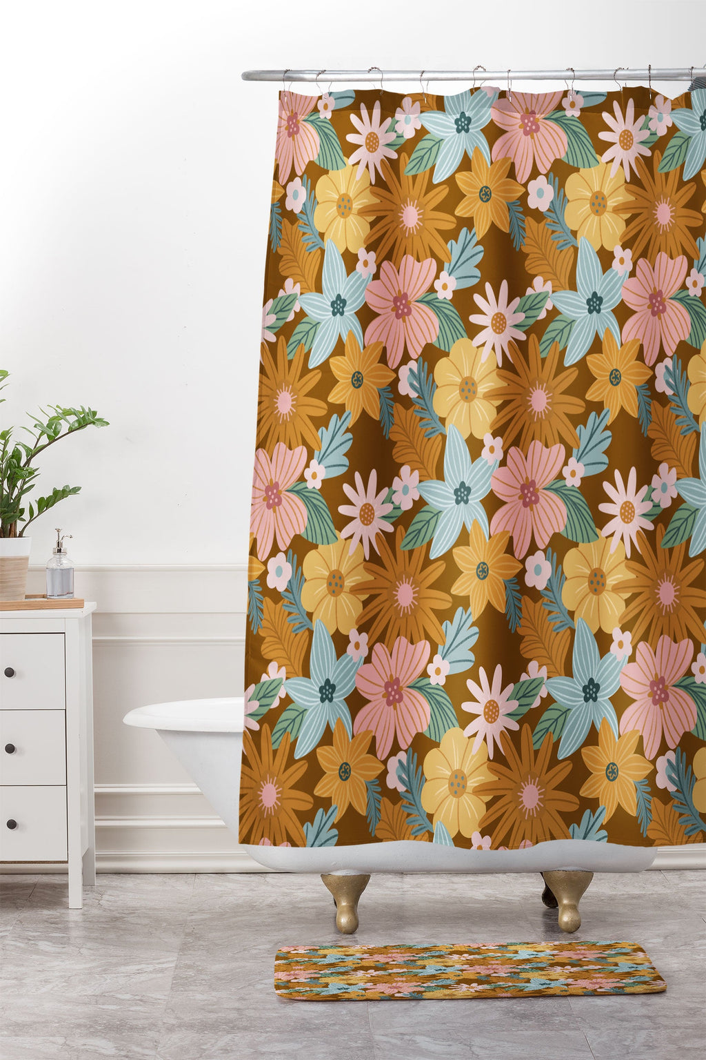 Design by Spark Blooming Harmony Memory Foam Bath Mat