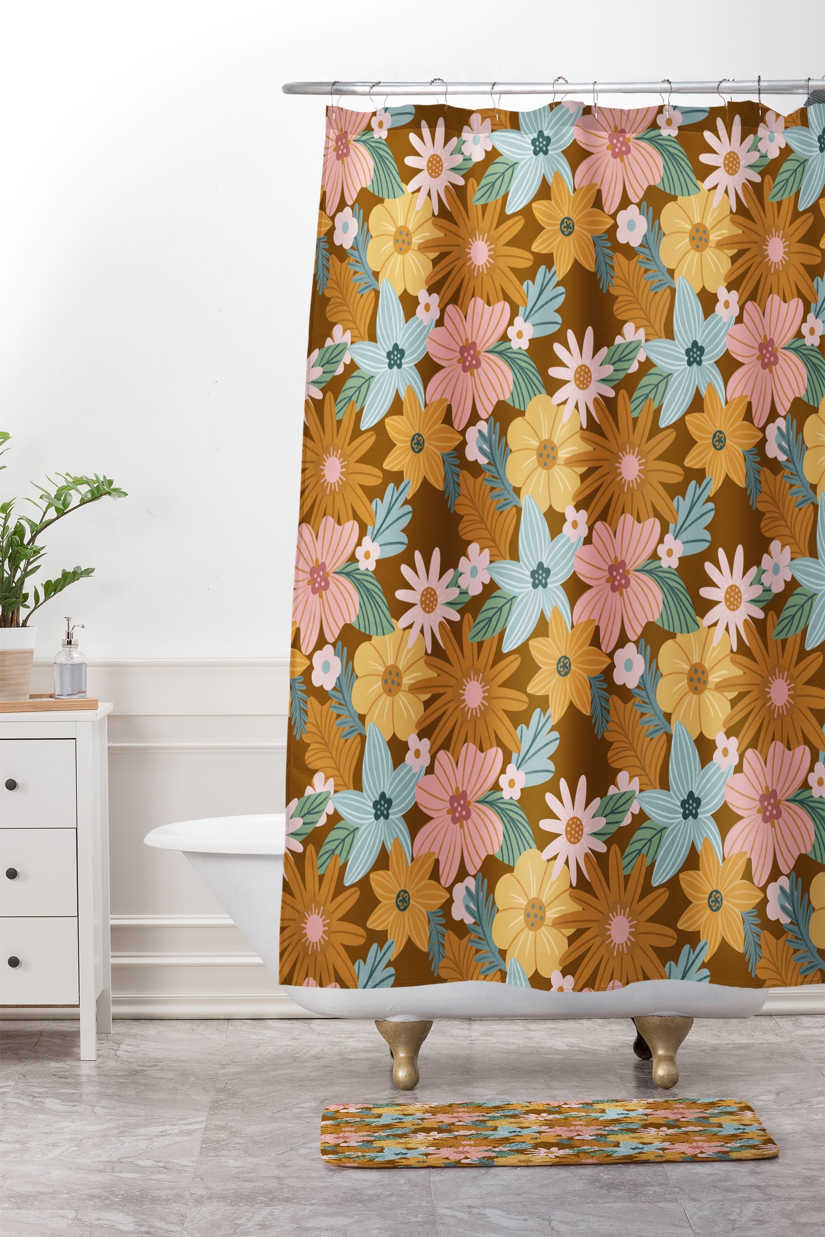 Design by Spark Blooming Harmony Memory Foam Bath Mat
