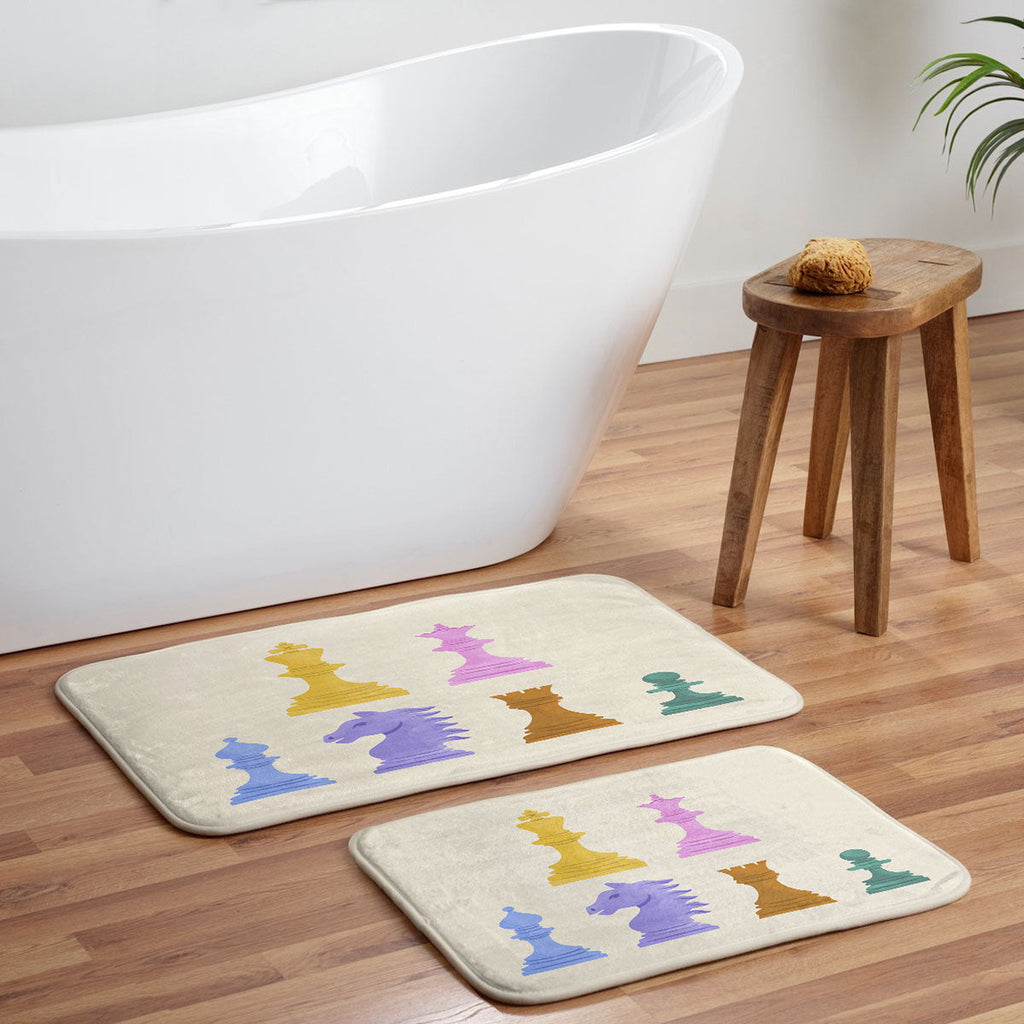 Design by Spark Chess Memory Foam Bath Mat