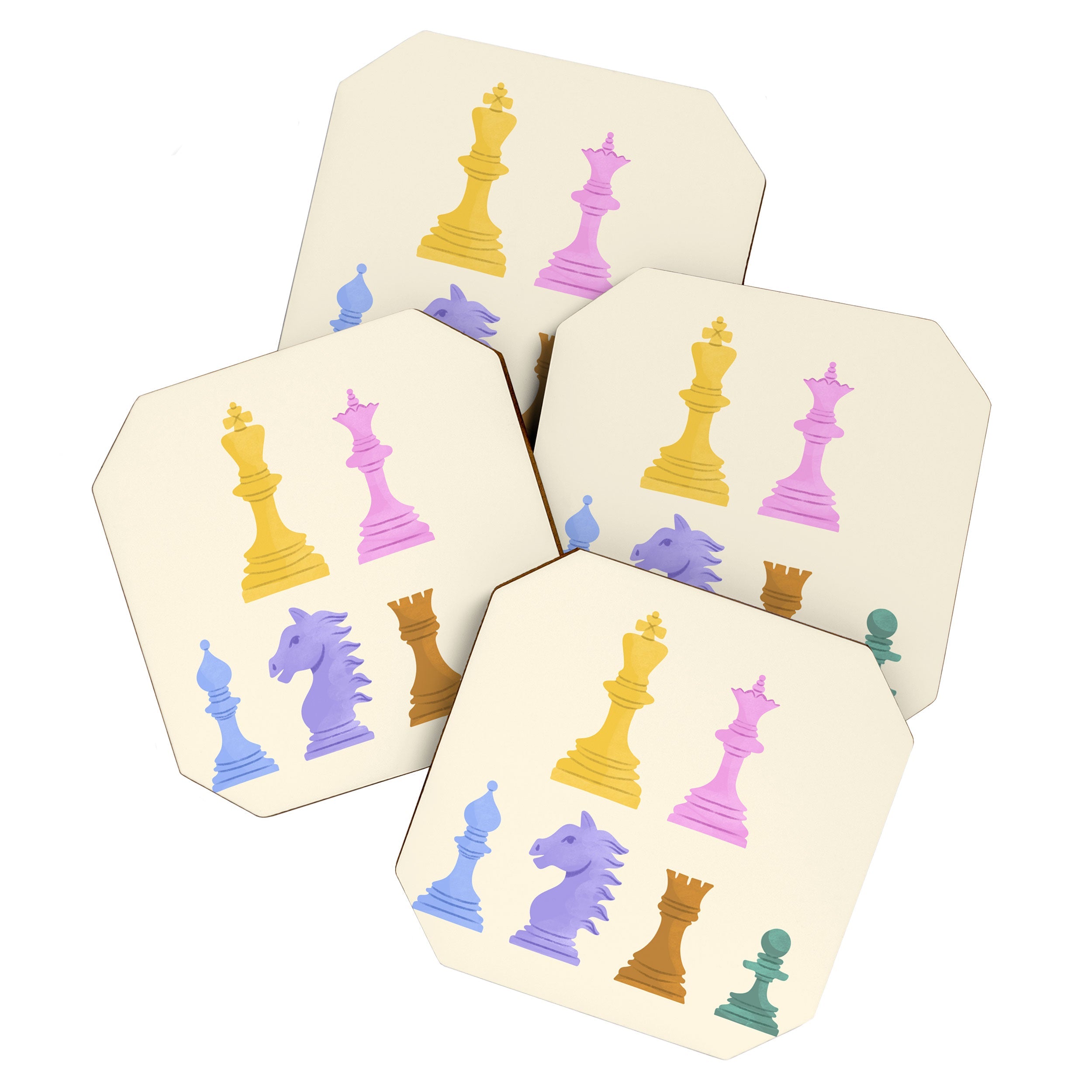 Design by Spark Chess Coaster Set