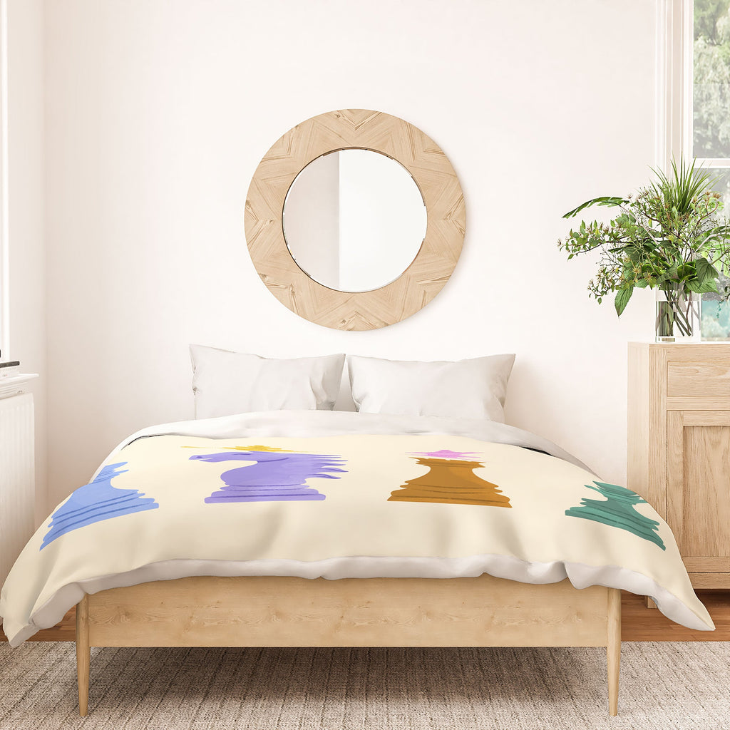 Design by Spark Chess Duvet Cover