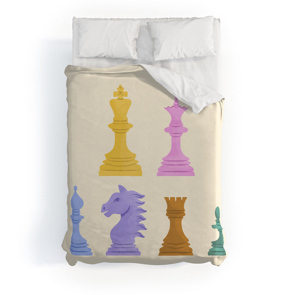 Design by Spark Chess Duvet Cover