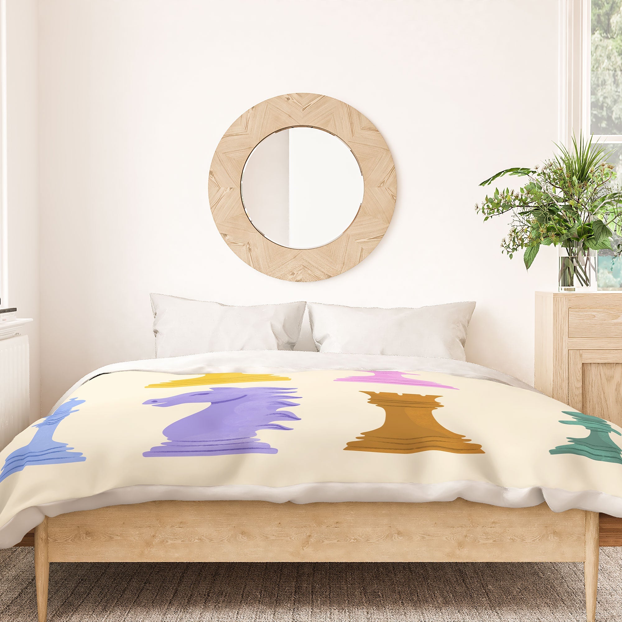 Design by Spark Chess Duvet Cover