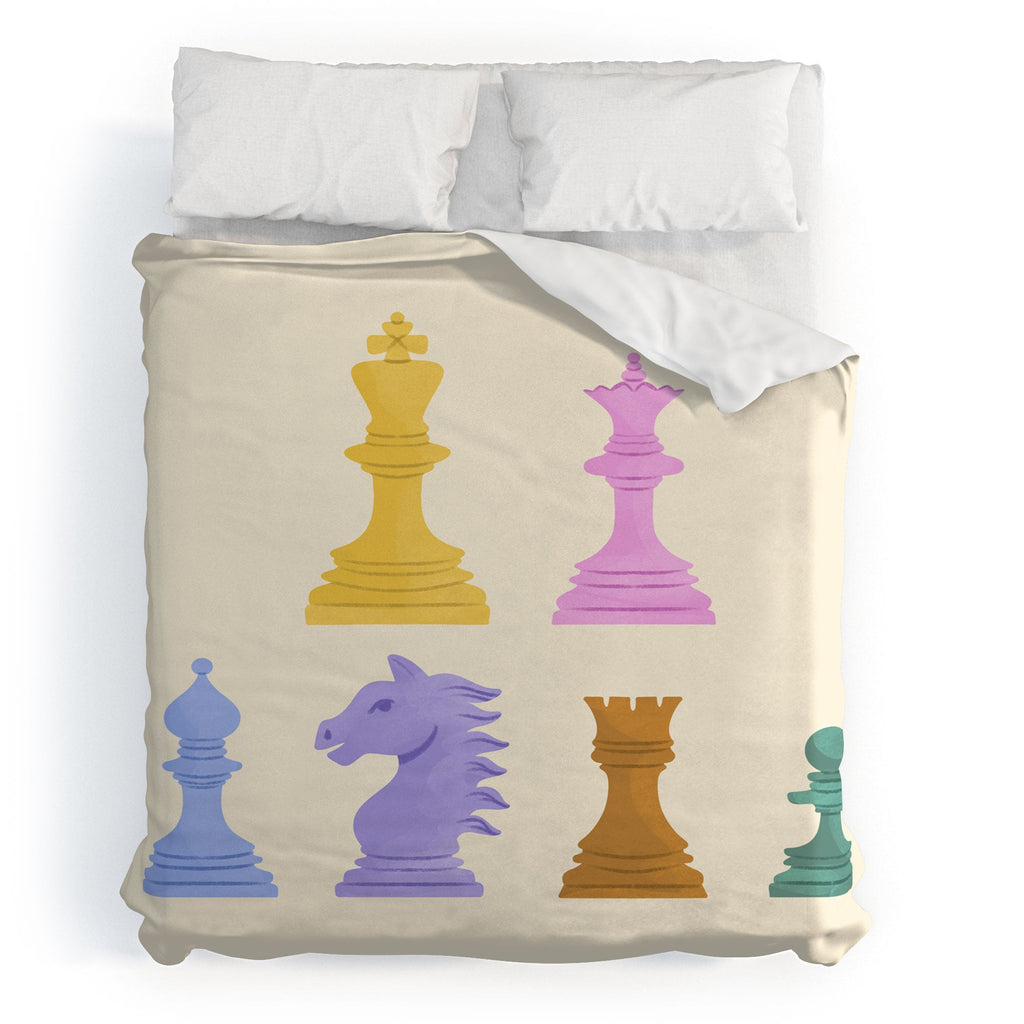 Design by Spark Chess Duvet Cover