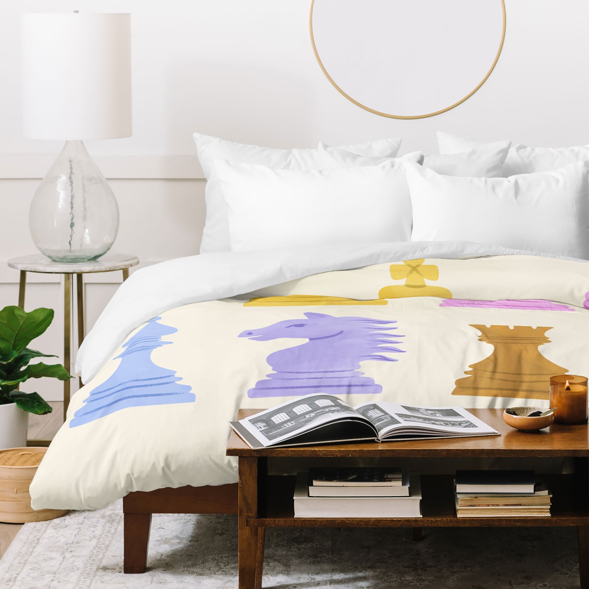 Design by Spark Chess Duvet Cover
