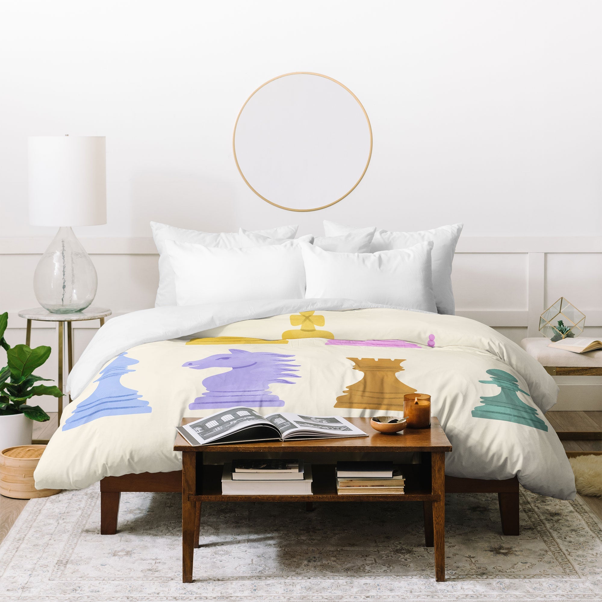 Design by Spark Chess Duvet Cover