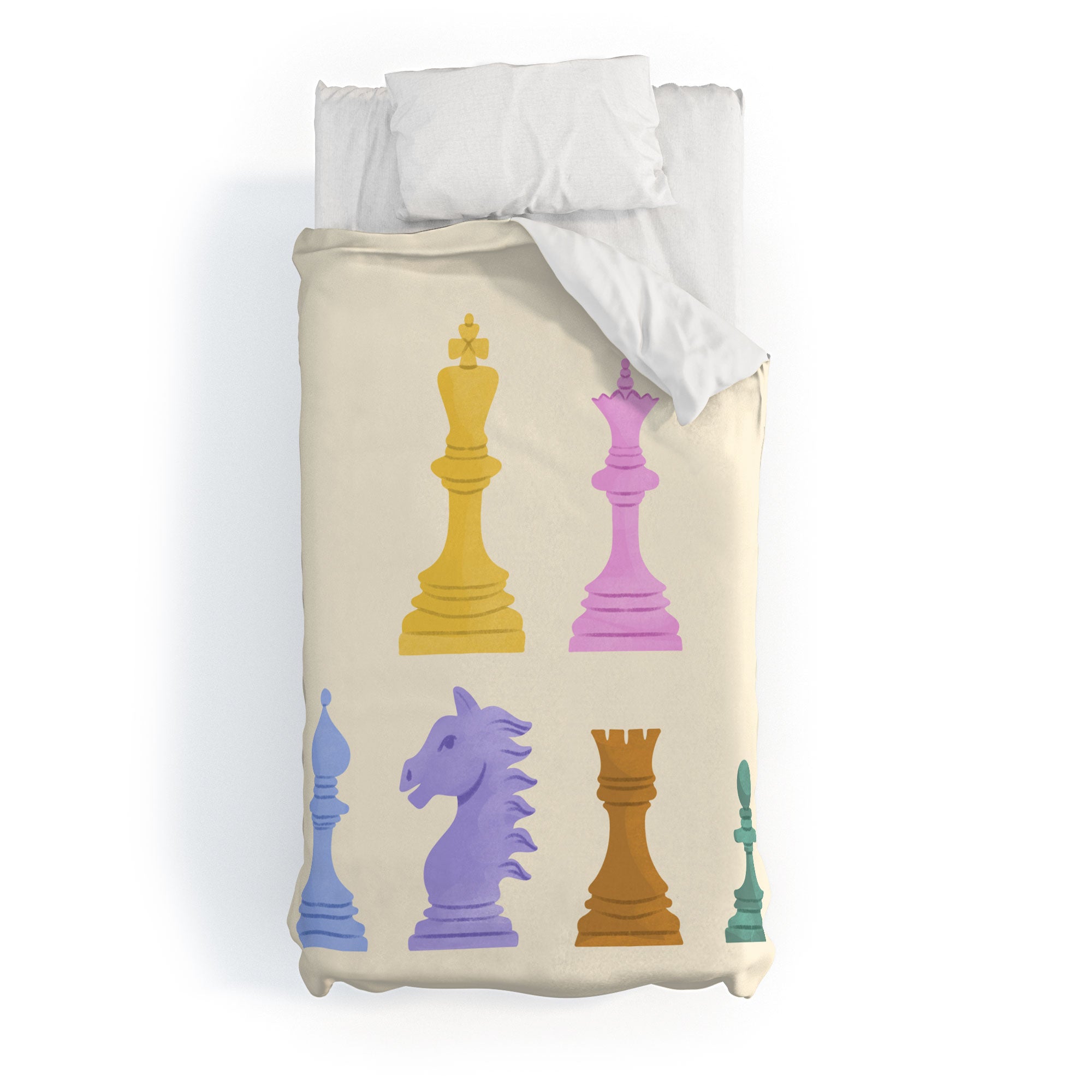 Design by Spark Chess Duvet Cover